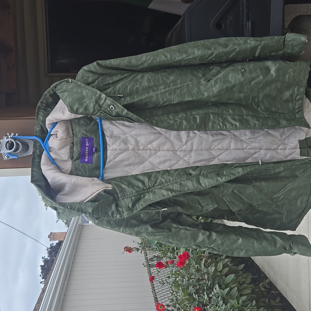 Madden Girl Green Hooded Jacket